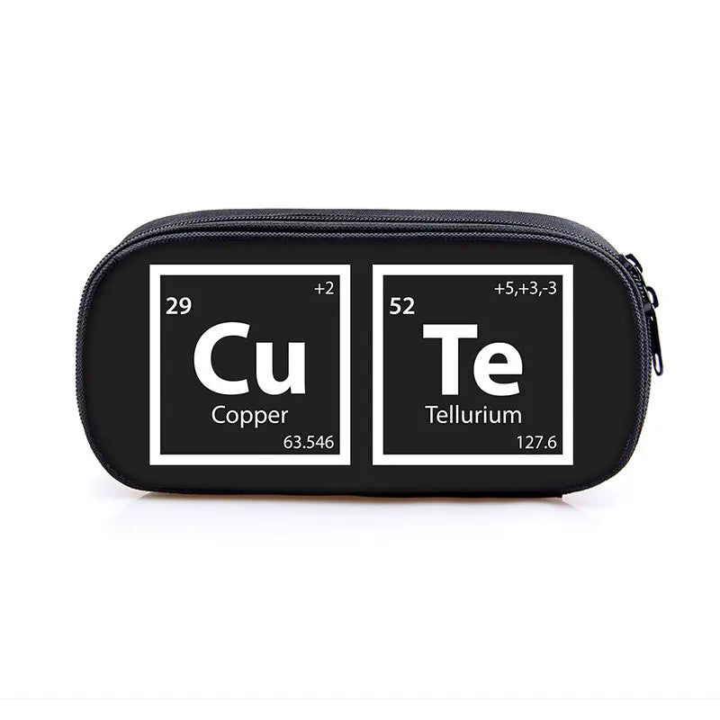 Periodic Table of Elements Print Cosmetic Case Pencil Bag