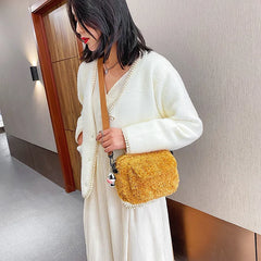Fluffy Plush Crossbody Bag Women Small Handbags