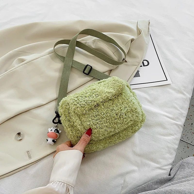 Fluffy Plush Crossbody Bag Women Small Handbags