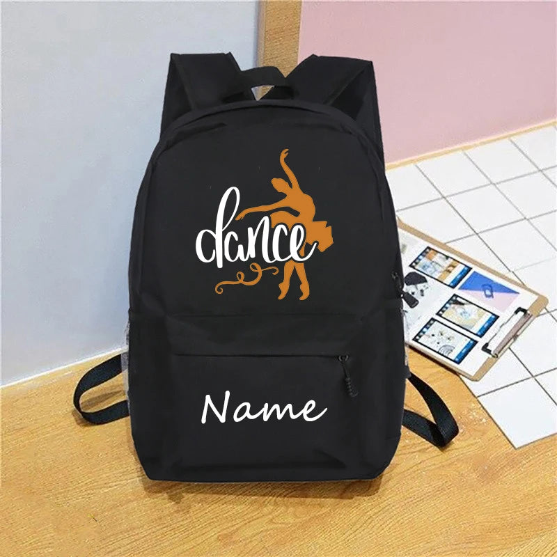 Personalised Ballet Backpack Name Schoolbag Kids Child Teenagers School Dance