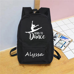 Personalised Ballet Backpack Name Schoolbag Kids Child Teenagers School Dance