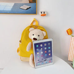 Personalised Backpack With Bear Decoration for Women Girls