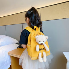 Personalised Backpack With Bear Decoration for Women Girls