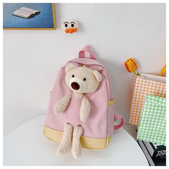 Personalised Backpack With Bear Decoration for Women Girls
