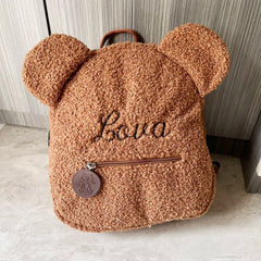 Personalised Bear Backpack Embroidered Portable Children Travel Rucksack