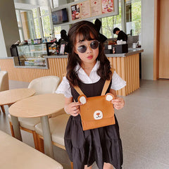 Embroidery Bear Toddler Bag Kids Mini School Animal Crossbody Bag