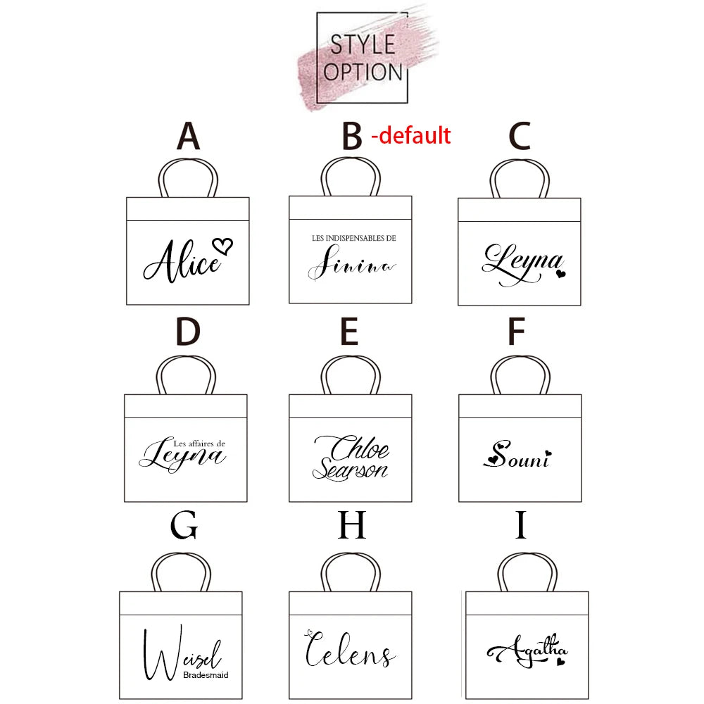 Personalised Name Bridesmaid Tote Bag Gift for Bridesmaid