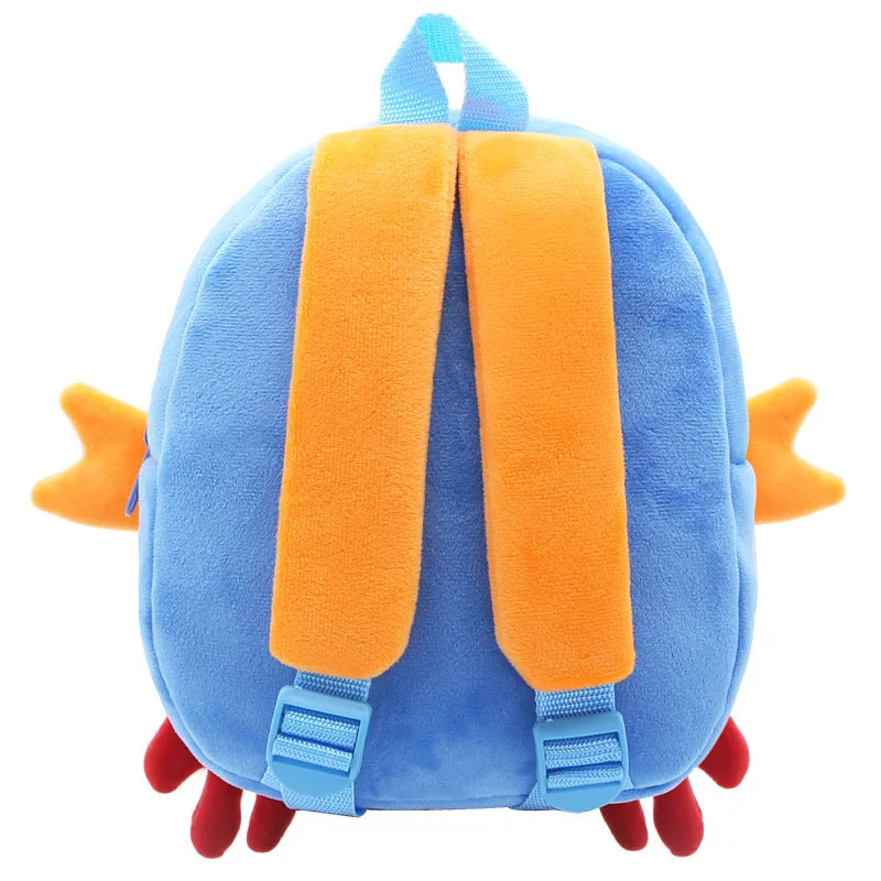 Personalised Crab Toddler Backpack, Soft Plush Mini Travel Bag