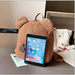 Personalised Plush Bear Backpack for Girls with Your Name