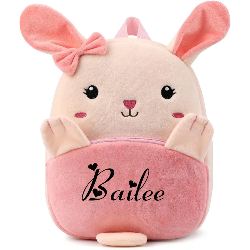 Plush Toddler Backpack Animal Cartoon Mini Bag for Kids 1-6 Years