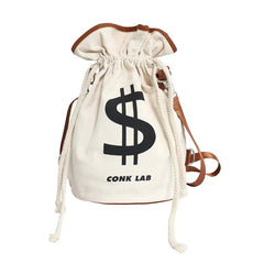 Dollar Printed Canvas Crossbody Bag