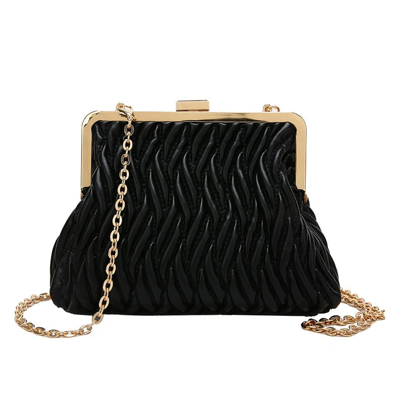 Personality Women Small Clip Bag Handbag Boutique Crossbody Bag