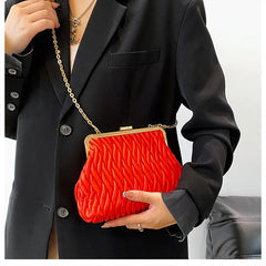 Personality Women Small Clip Bag Handbag Boutique Crossbody Bag