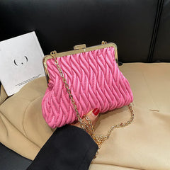 Personality Women Small Clip Bag Handbag Boutique Crossbody Bag