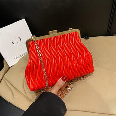 Personality Women Small Clip Bag Handbag Boutique Crossbody Bag