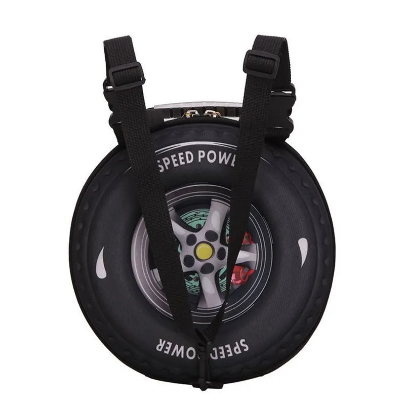 Creative 3D Tire Bag Kids Cartoon Backpack