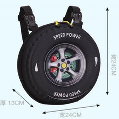 Creative 3D Tire Bag Kids Cartoon Backpack