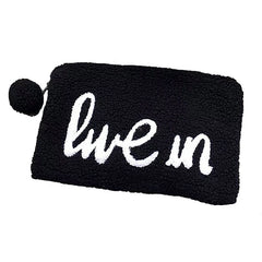Personality Letters Fur Women's Handbag Clutch Purse Warm Shoulder Bag