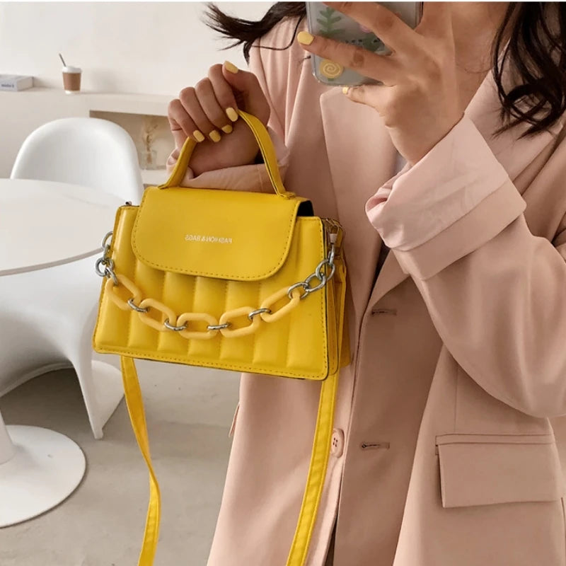 Vintage Shoulder Bags Female Chain Crossbody Small Square Bag