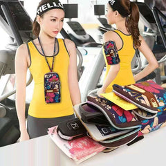 Leopard Shoulder Bag 3 Layers Purse Large Capacity Wristband