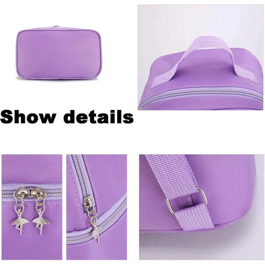 Personalized Ballet Dance Backpack for Little Girl Ballerina Purple Bag