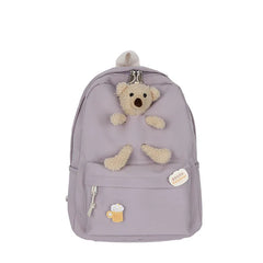 Personalized Bear Backpack Green Travel Schoolbag
