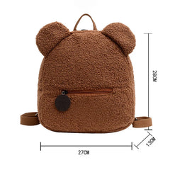 Personalized Bear Backpacks Kid's Lightweight Plush Preschool Bag