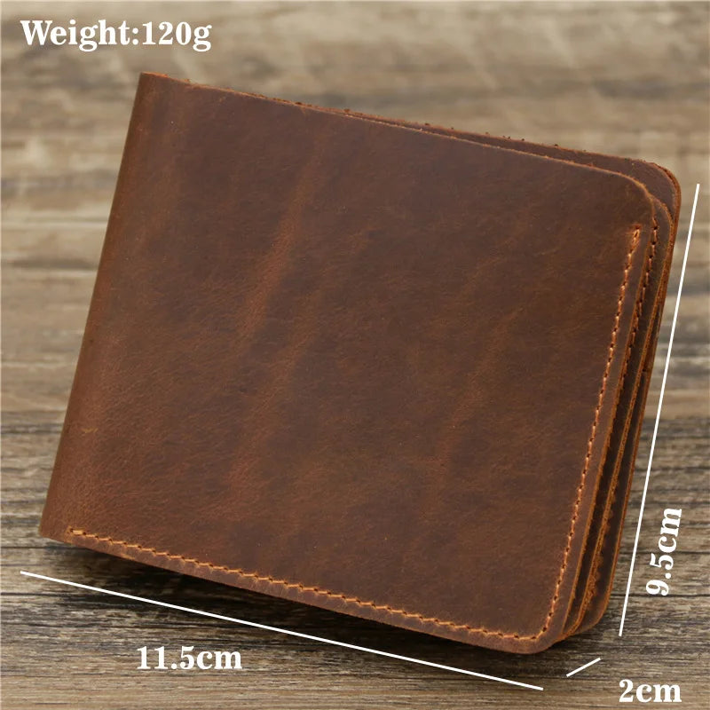 Engraved Minimalist Leather Mens Wallet
