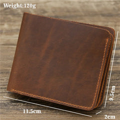 Engraved Minimalist Leather Mens Wallet