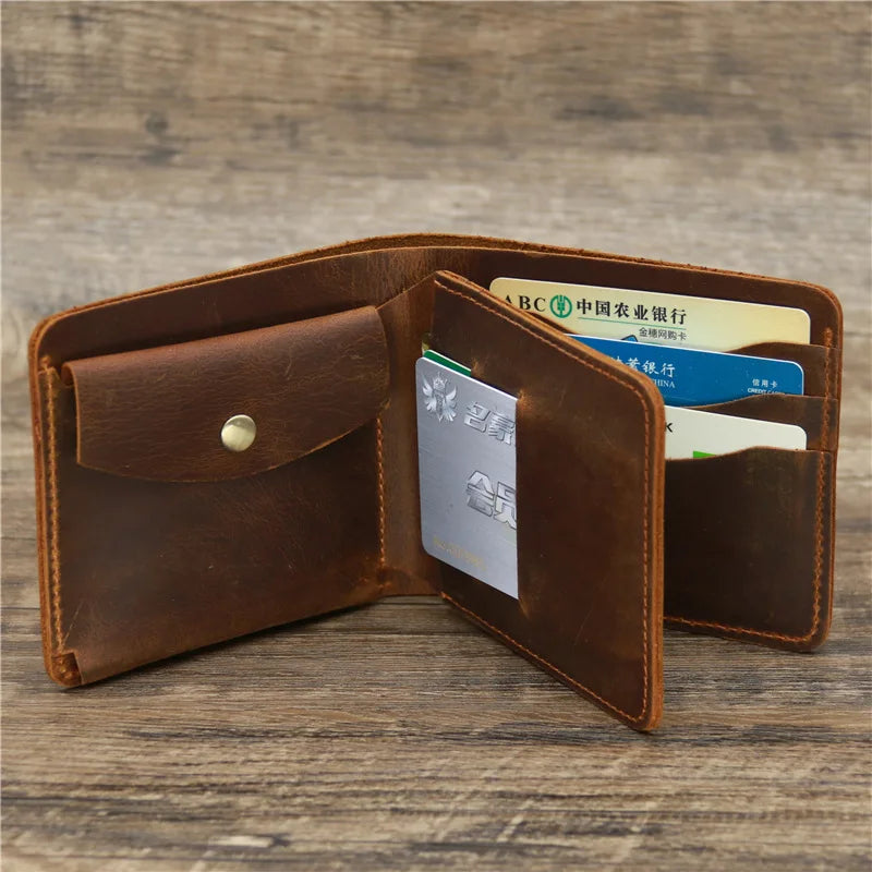 Engraved Minimalist Leather Mens Wallet