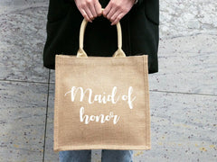 Personalized Burlap Tote Bag - Bride Beach Tote Bag - Bridesmaid Gift