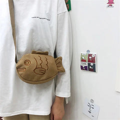 Personalized Cartoon Shoulder Messenger Bag Mini Canvas Bags Women