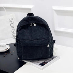 Personalized Corduroy Navy Khaki Gary Student Backpack