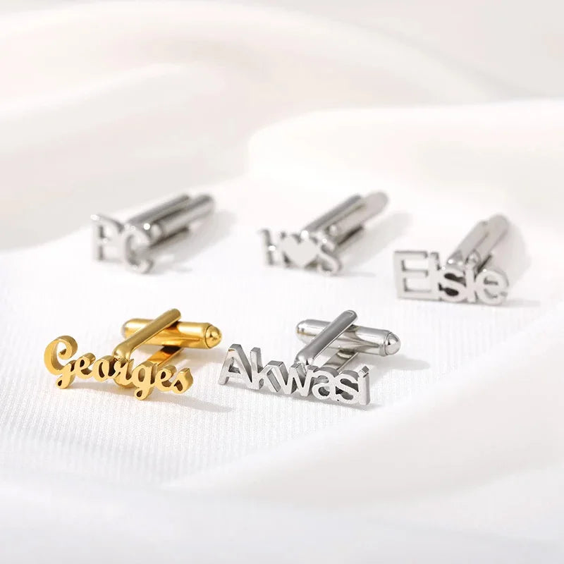Custom Wedding Date Cufflinks for Men - Personalized Gentleman Shirt Accessory