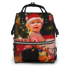 Custom Diaper Backpack with Picture/Text - Waterproof Mummy Backpack for Mom