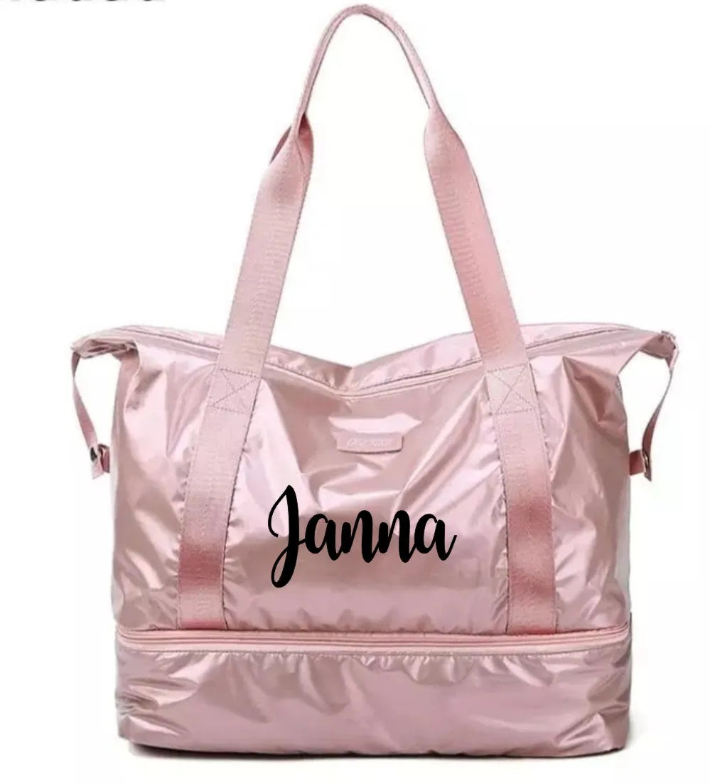 Custom Name Duffel Bag with Wet Dry Pockets & Shoe Compartment