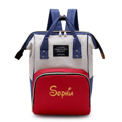 Personalized Embroidered Baby Backpack Travel Mommy Bag Stroller