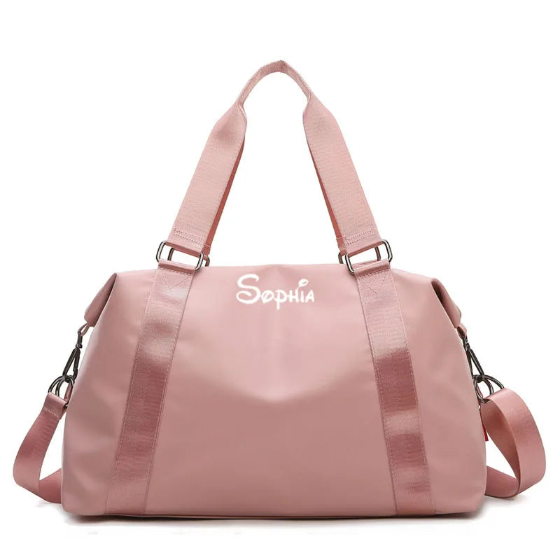 Custom Embroidered Duffel Bag Name Sports Gym Travel Hand Bag Waterproof