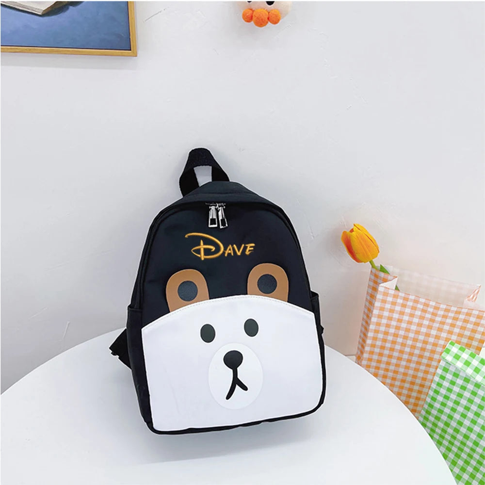 Personalized Embroidery Backpack with Any Name - Bear Shaped Shoulder Bags