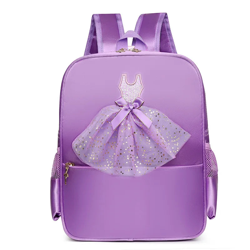 Ballerina Pink Duffel for Ballet Class with Crossbody Name Embroidery