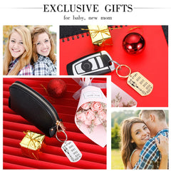 Family Love Keyring, Personalized Keychain Name for Parent, Children Bag Charm