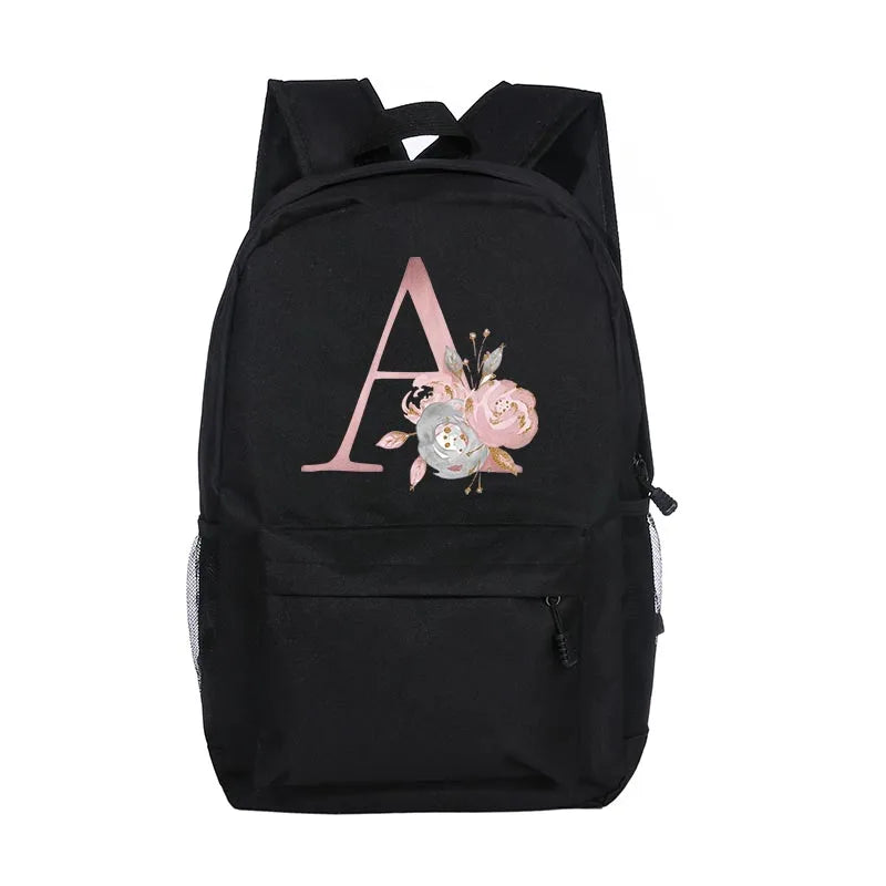 Personalized Girls School Bags Letter with Name Print Backpack