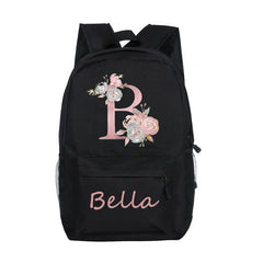 Personalized Girls School Bags Letter with Name Print Backpack