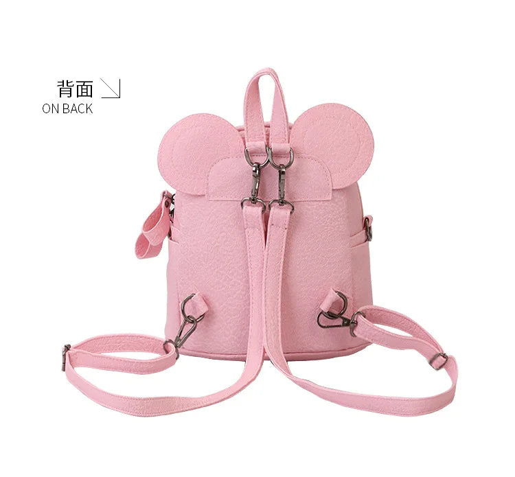 Personalized Mini Backpack Name Girl's Rucksack Bow Ears Daycare Travel Bag