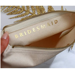 Personalized Name Cosmetic Bag Bridesmaid Toiletry Pouch
