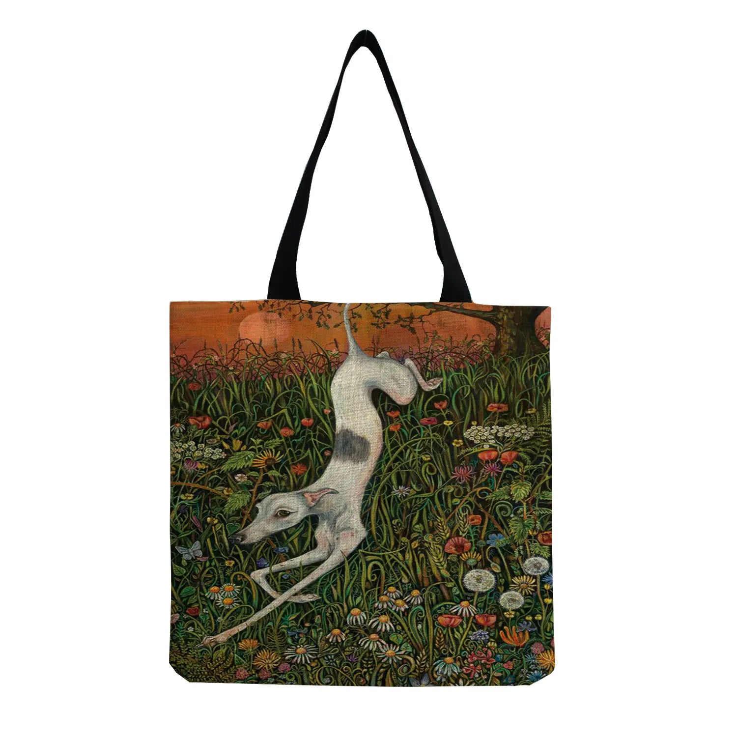 Greyhound Dog Prints Totes Bags Designers Eco Durable Shopping Travel Bags