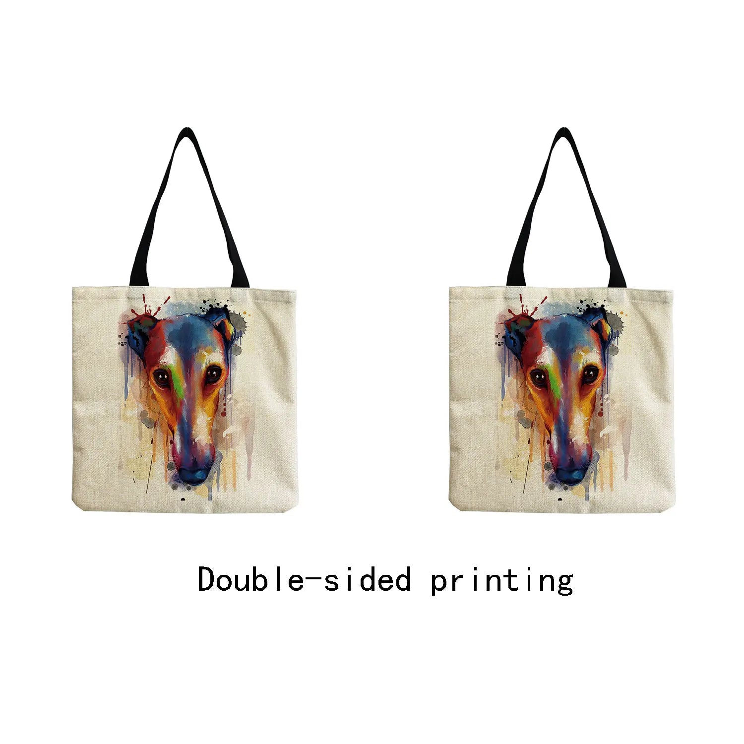Greyhound Dog Prints Totes Bags Designers Eco Durable Shopping Travel Bags