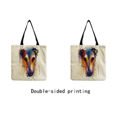 Greyhound Dog Prints Totes Bags Designers Eco Durable Shopping Travel Bags