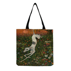 Greyhound Dog Prints Totes Bags Designers Eco Durable Shopping Travel Bags