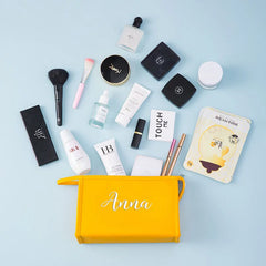 Personalized PU Travel Make-up Bag Embroidered Tote Wash Bag Waterproof